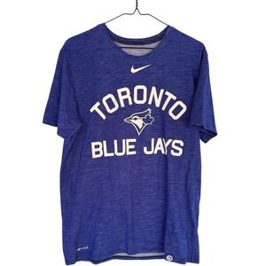 Nike Toronto Blue Jays Dri-FIT Shirt Mens Medium Blue MLB Athletic Cut Tee